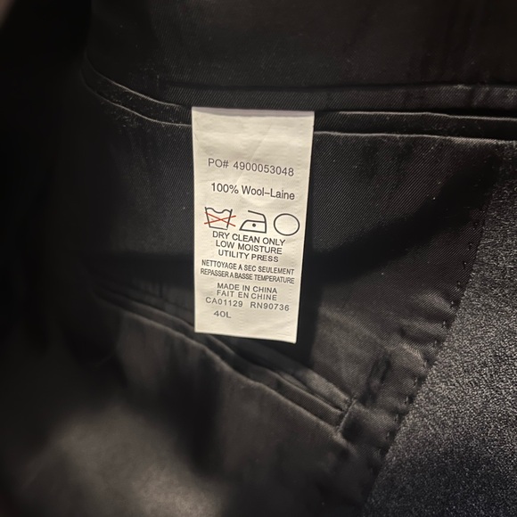 Calvin Klein Gray Flannel Suit 100% Wool 2-Piece 40L - Picture 4 of 10